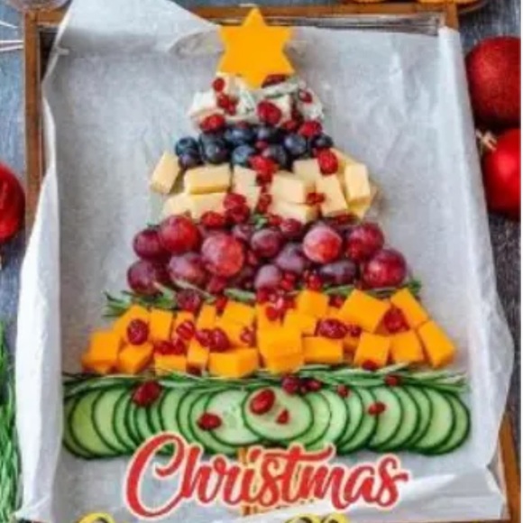 Christmas tree large serving dish ceramic - like new - Picture 2 of 5